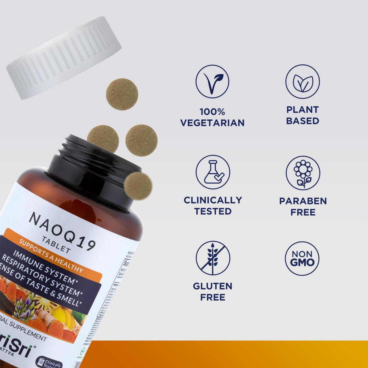 Sri Sri Products NAOQ19 complément alimentaire 90 capsules avec étiquette