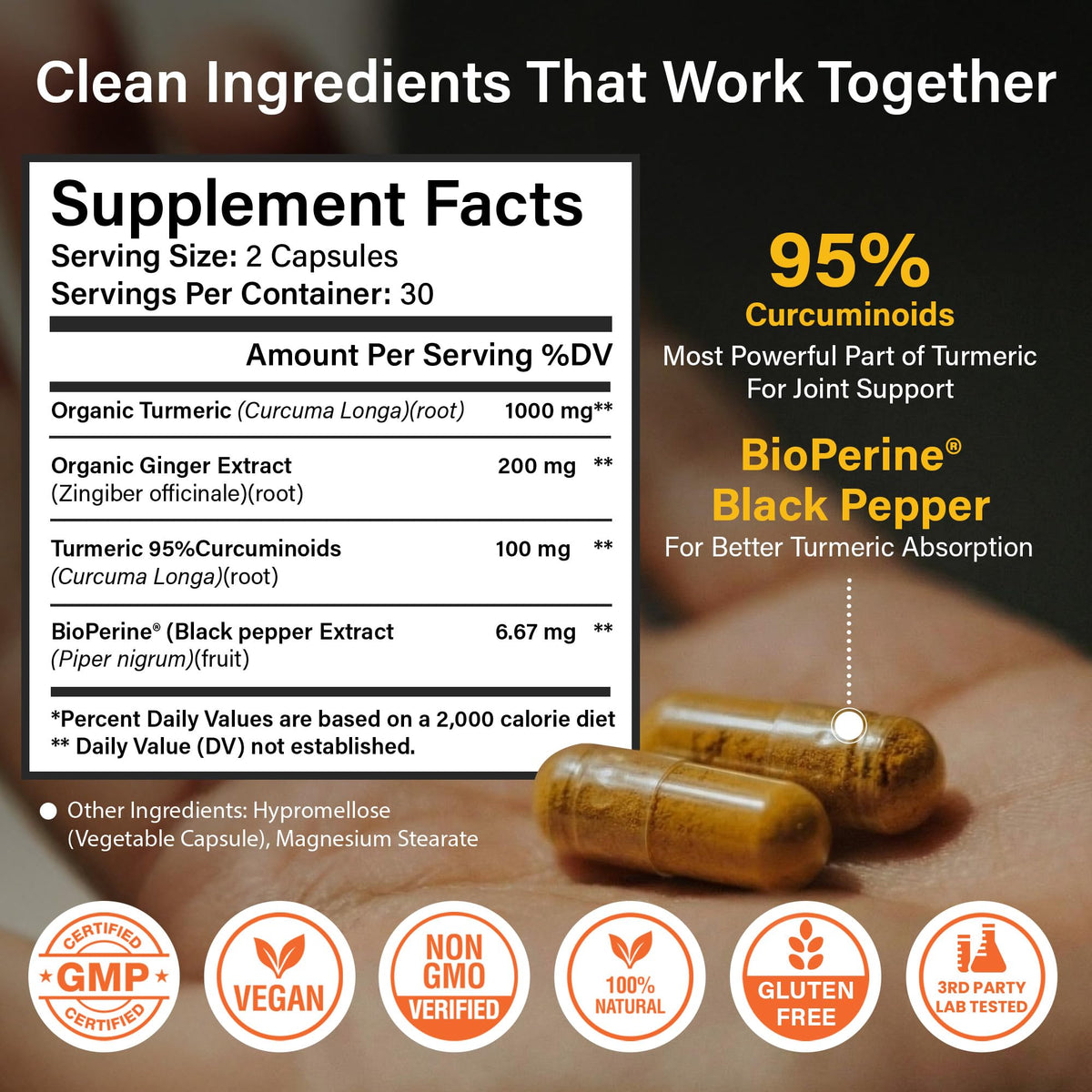 SS SLEEVE STARS complément curcuma 1000mg avec capsules