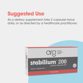 Stabilium 200, présentation des capsules sur une surface plane