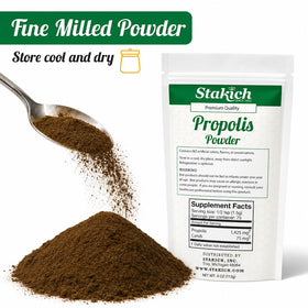 Stakich Poudre de Propolis d'Abeille 95% Pure sur une table