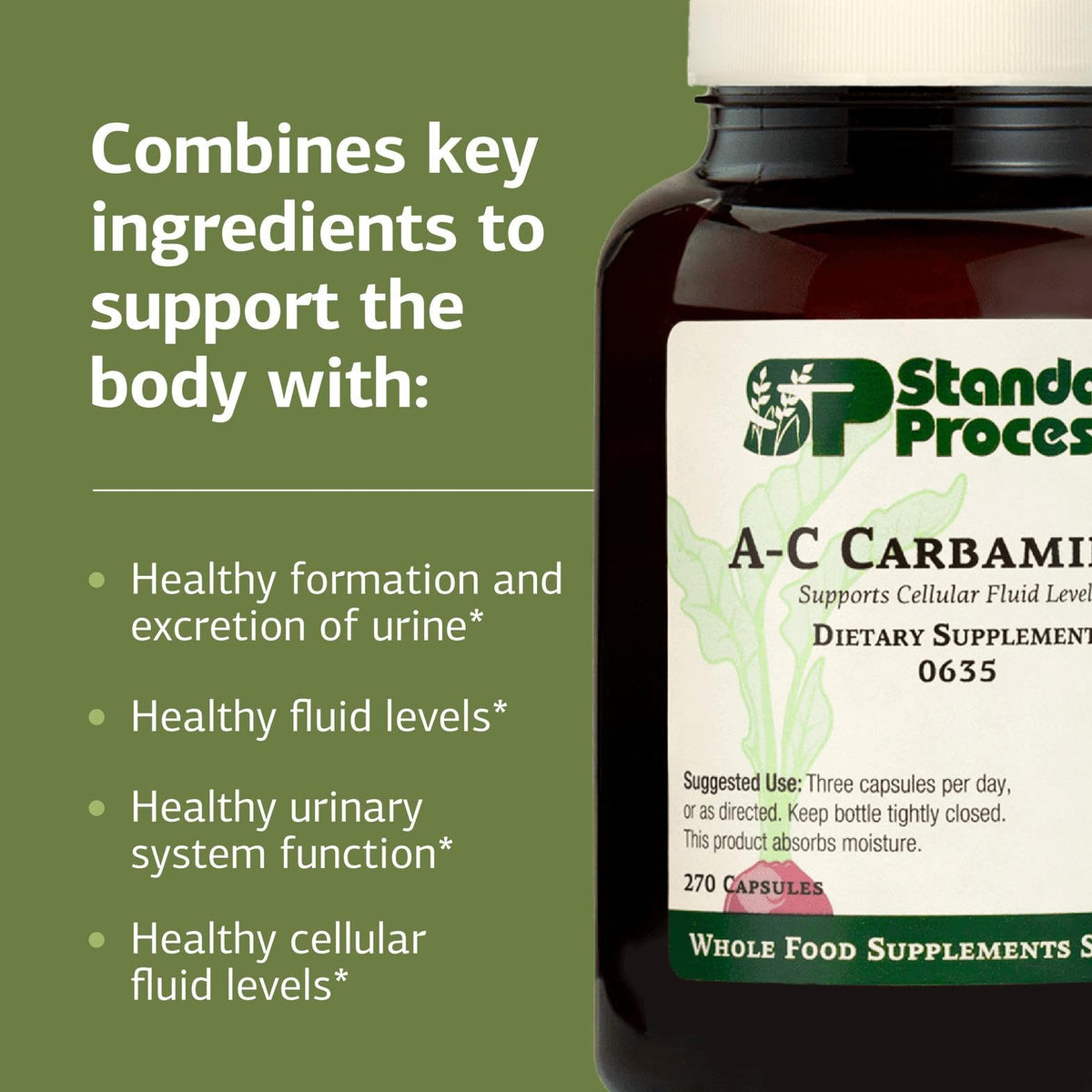Standard Process A-C Carbamide 270 capsules avec étiquette