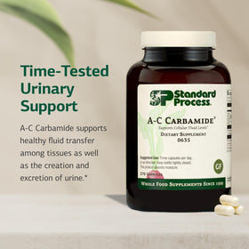 Standard Process A-C Carbamide capsules sur fond blanc