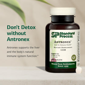 Standard Process Antronex comprimés sur une surface blanche