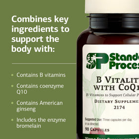 Standard Process B Vitality 90 capsules ouvertes avec quelques capsules visibles