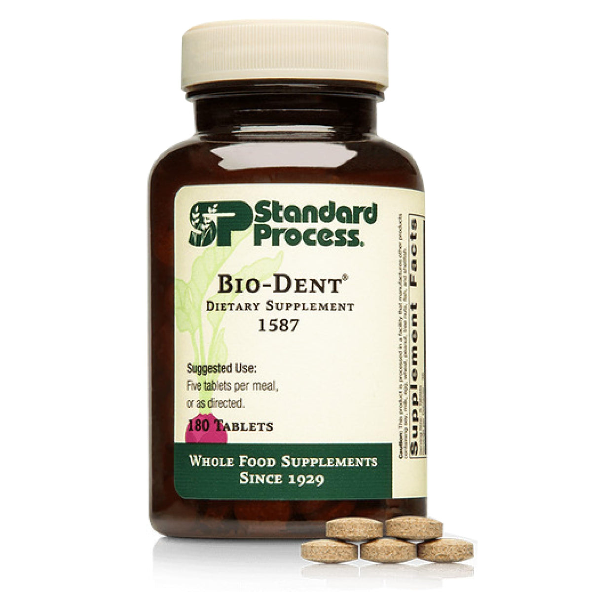 Standard Process Bio-Dent 180 comprimés vue de face de l'emballage