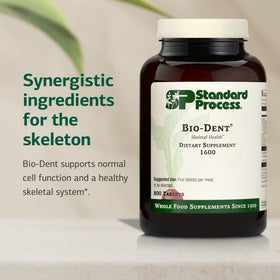 Standard Process Bio-Dent 800 comprimés sur fond blanc