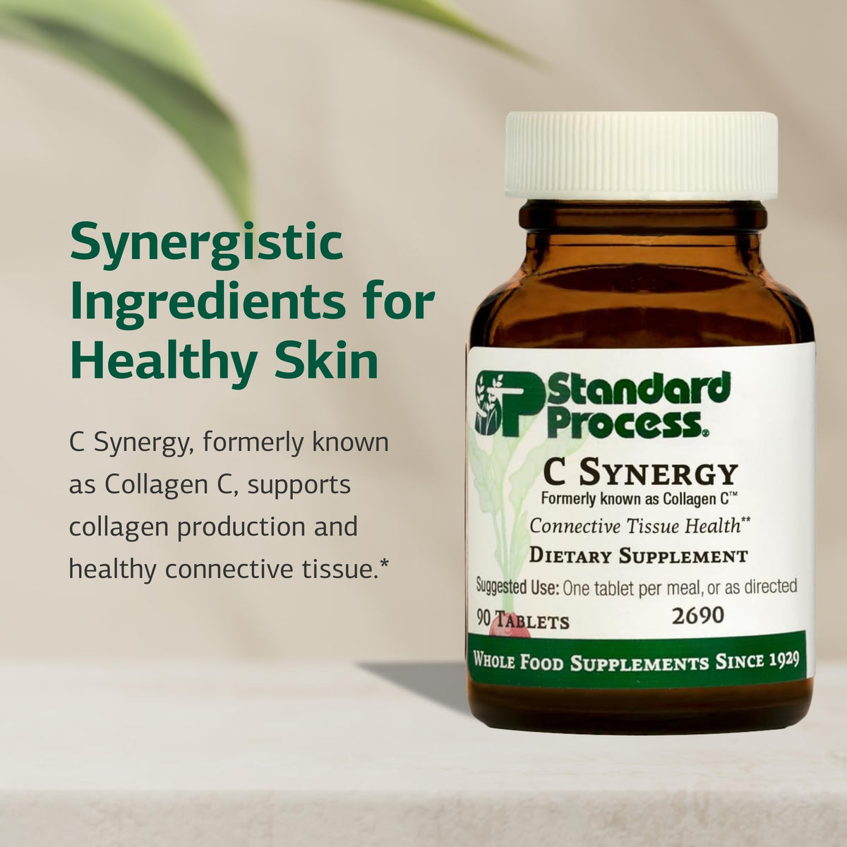 Standard Process C Synergy comprimés sur une table
