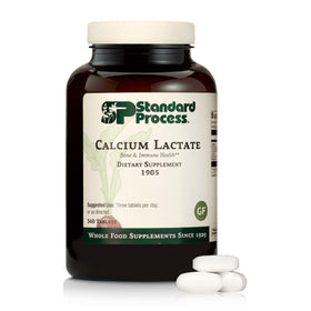 Standard Process Calcium Lactate 360 comprimés, vue de face de l'emballage