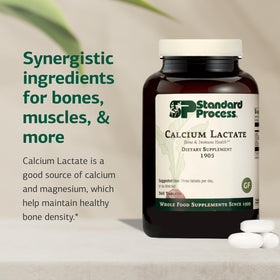 Standard Process Calcium Lactate comprimés, vue latérale de la boîte
