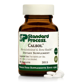 Standard Process Calsol 90 tablettes vue avant avec emballage