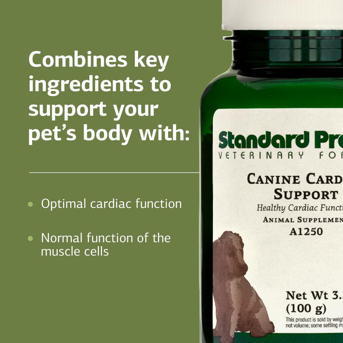 Standard Process Canine Support 100 g ingrédients sur l'étiquette