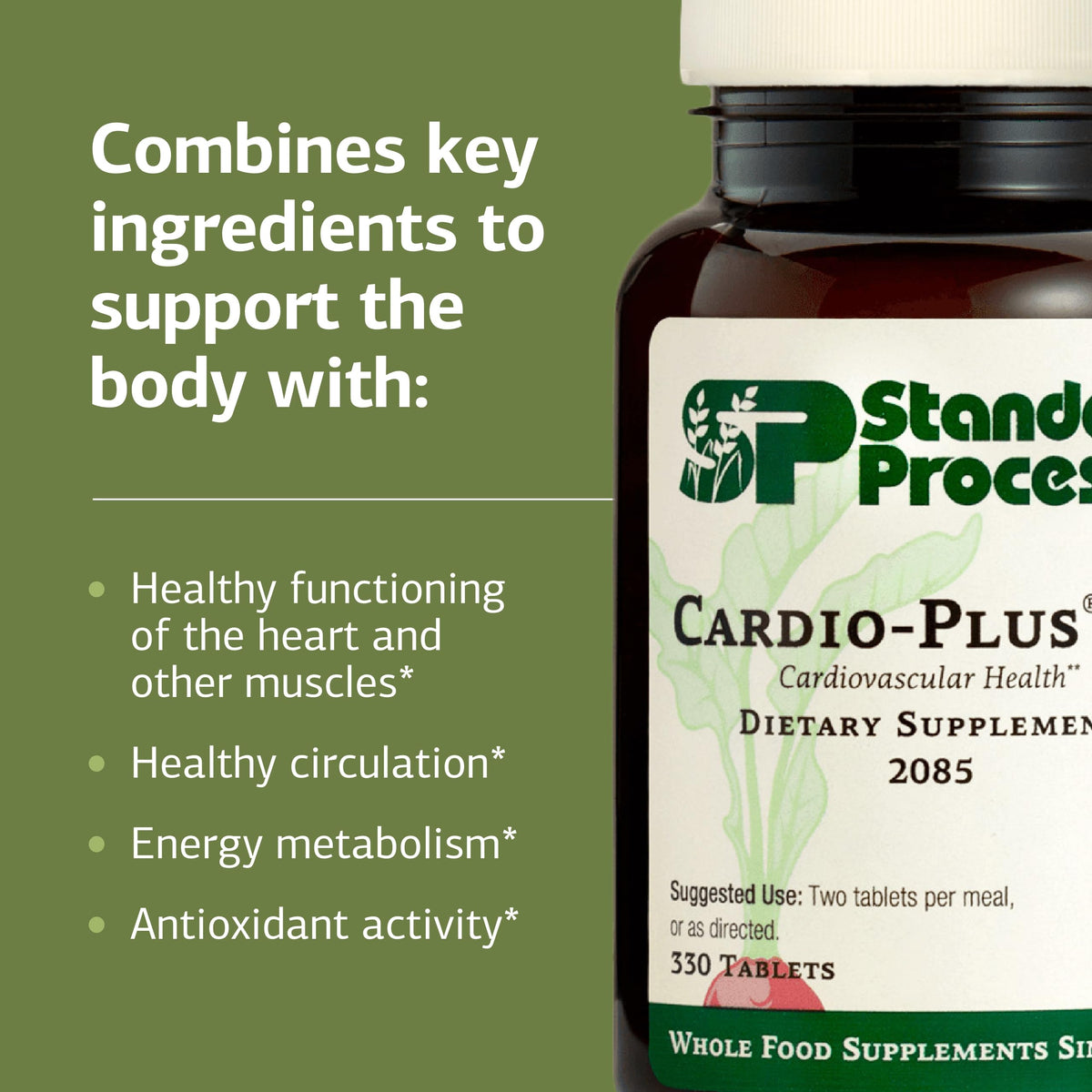 Standard Process Cardio-Plus GF 330 comprimés, détails des comprimés