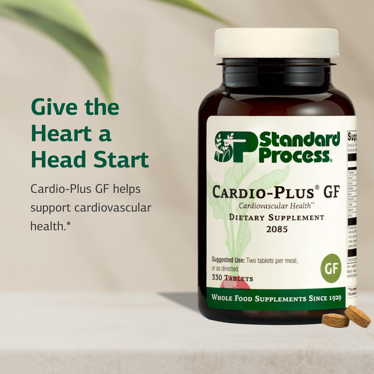 Standard Process Cardio-Plus GF 330 comprimés, vue latérale