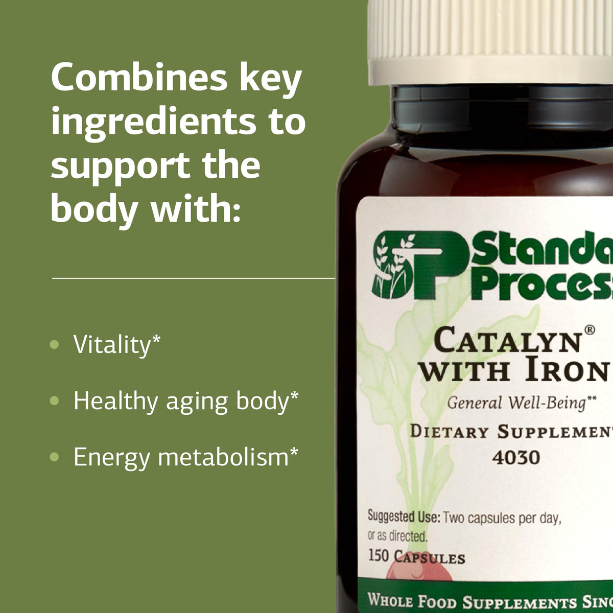 Standard Process Catalyn avec Fer 150 capsules arrière