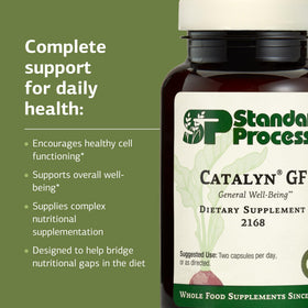 Standard Process Catalyn capsules ouvertes montrant leur taille