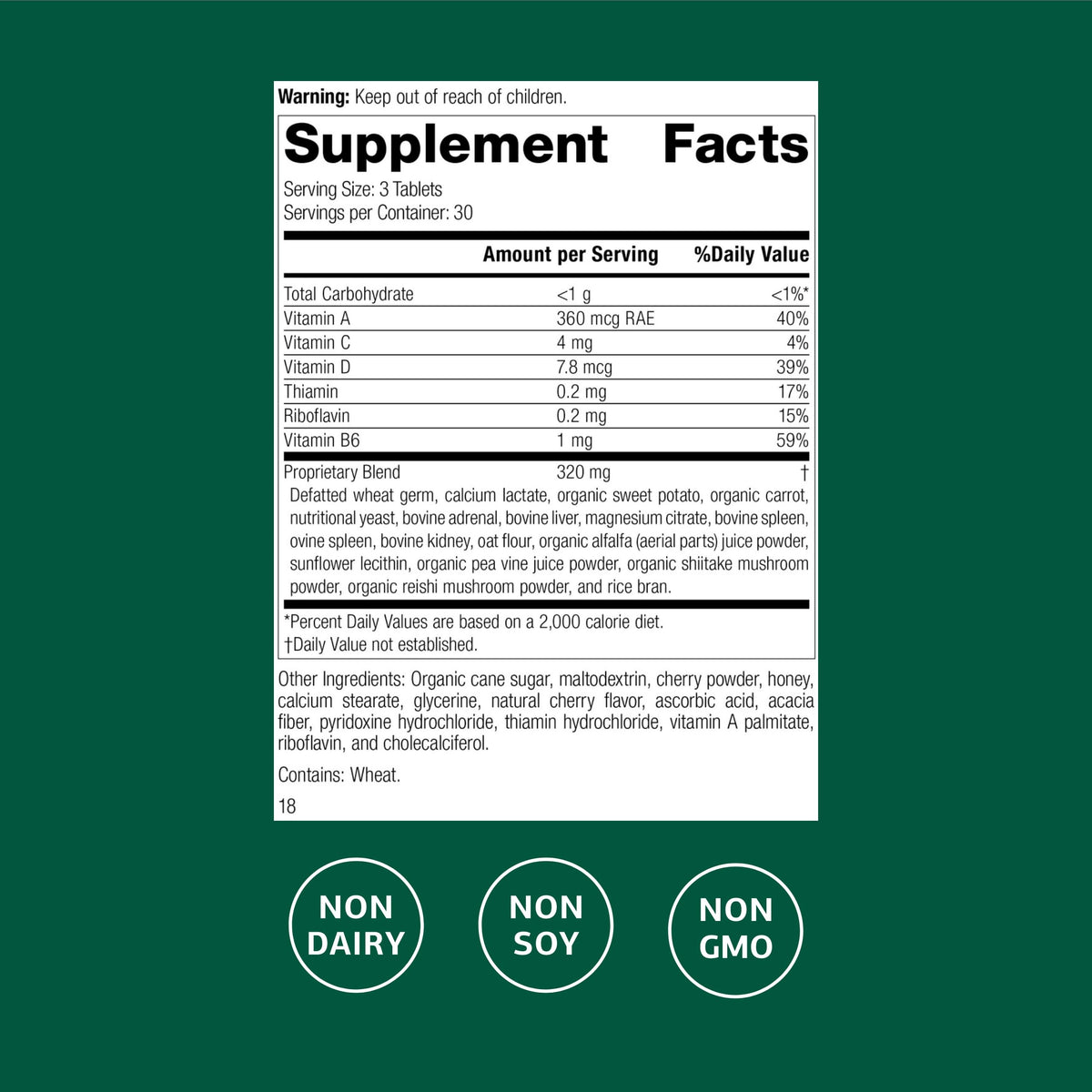 Standard Process Catalyn Chewable emballage et informations