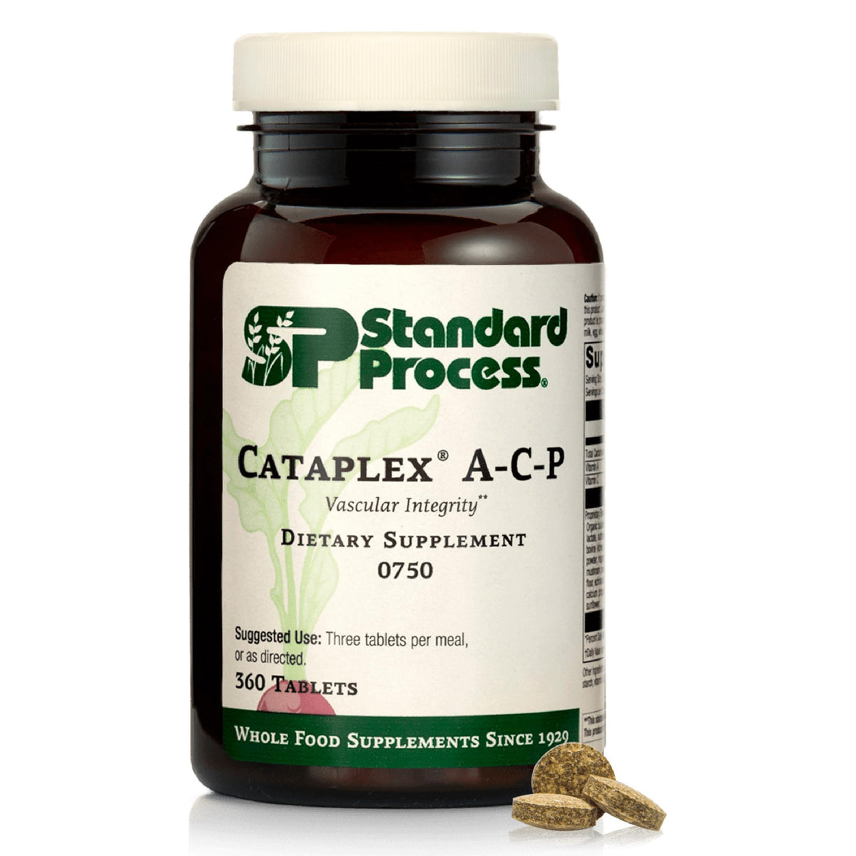 Standard Process Cataplex A-C-P 360 comprimés vue de face