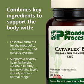 Standard Process Cataplex B, comprimés dans un verre