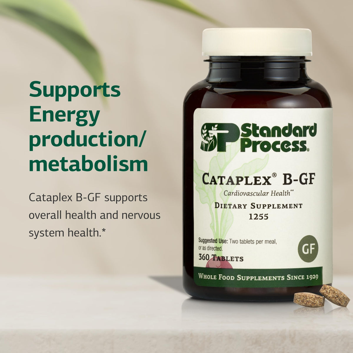 Standard Process Cataplex B-GF 360 comprimés étiquette