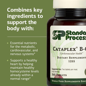 Standard Process Cataplex B-GF comprimés sur une table
