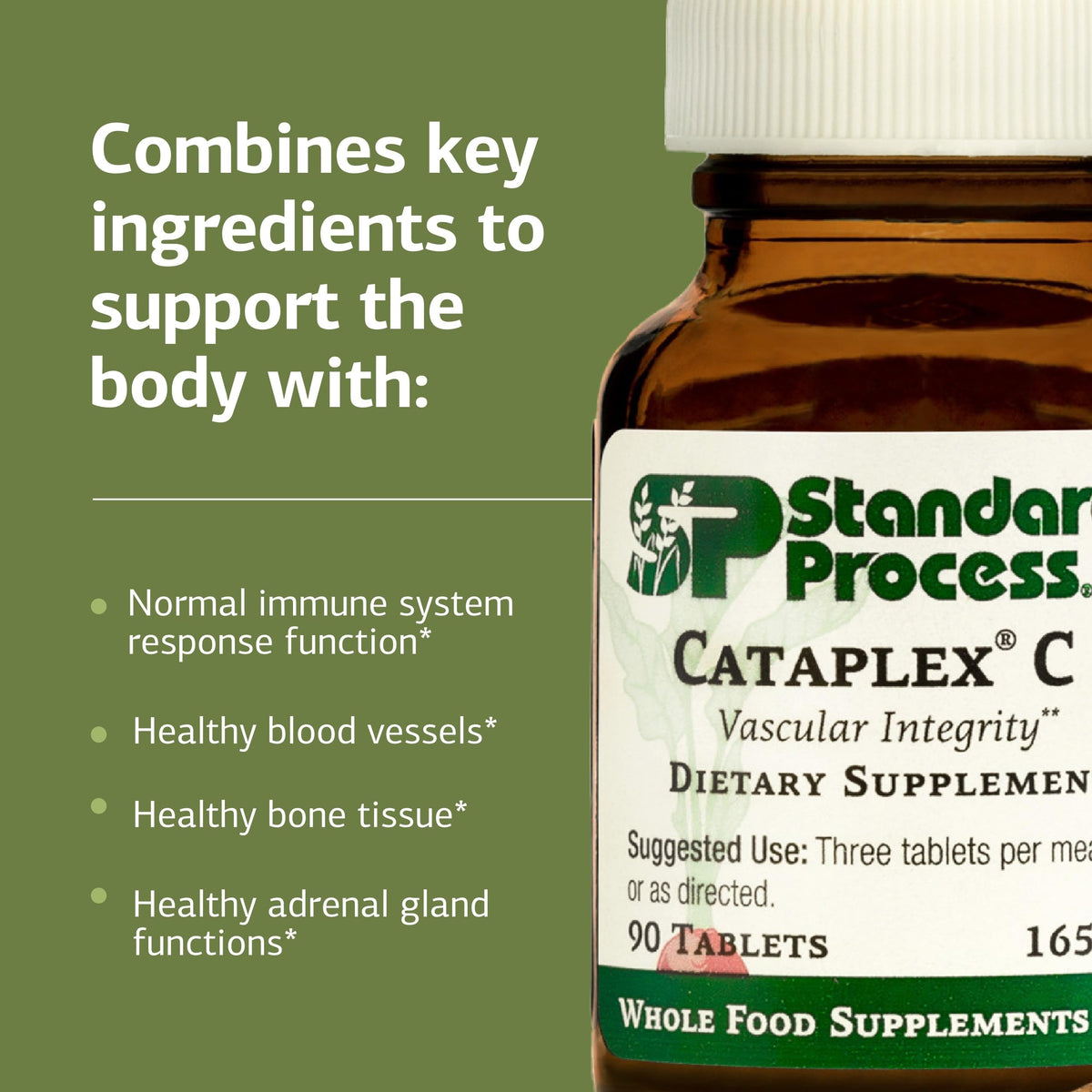 Standard Process Cataplex C comprimés avec une main