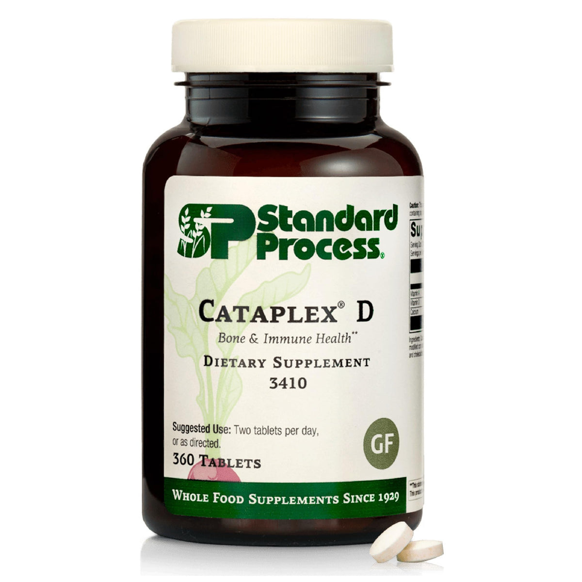 Standard Process Cataplex D 360 comprimés vue de face