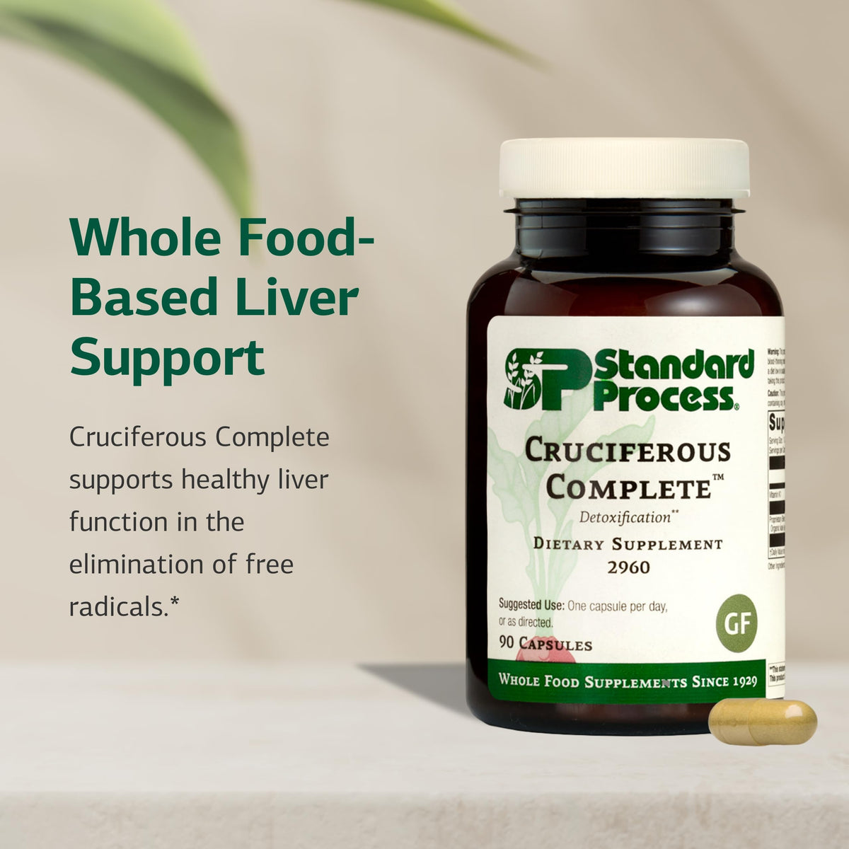 Standard Process Cruciferous Complete capsules ouvertes