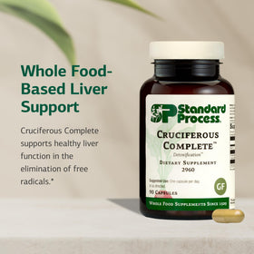 Standard Process Cruciferous Complete capsules ouvertes