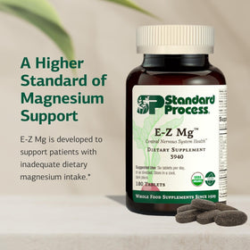 Standard Process E-Z Mg étiquette avec ingrédients