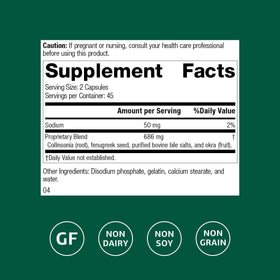 Standard Process Fen-Cho capsules sur une surface blanche