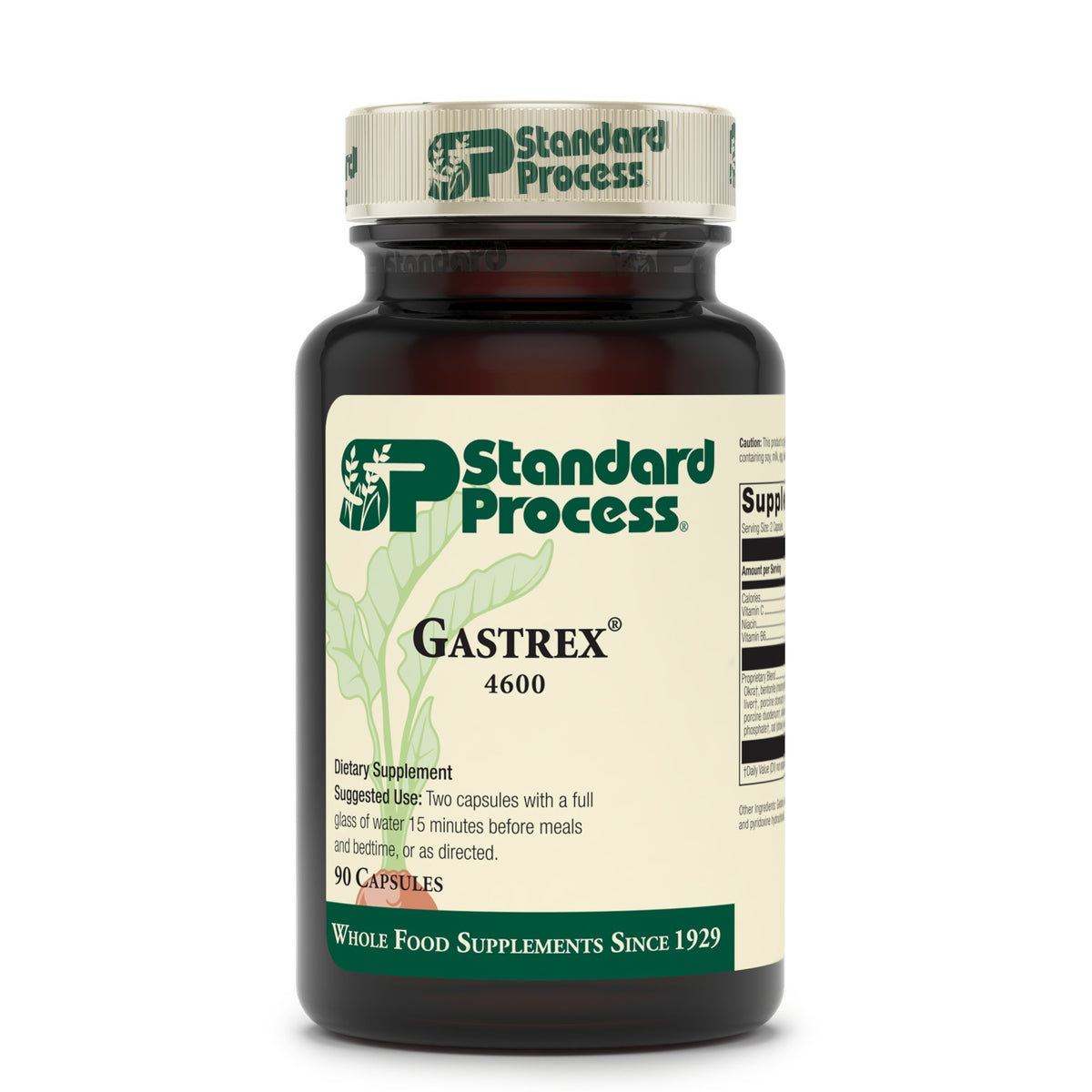 Standard Process Gastrex 90 capsules arrière avec étiquette