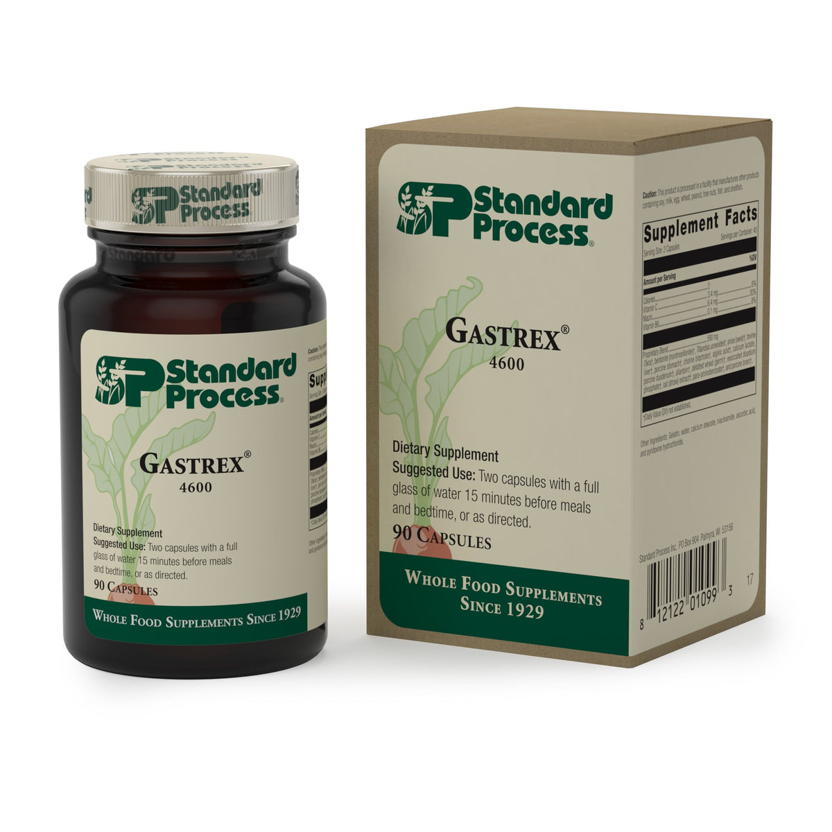 Standard Process Gastrex 90 capsules vue de face