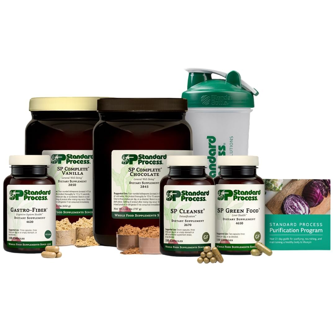 Standard Process Gastro-Fiber capsules sur une table
