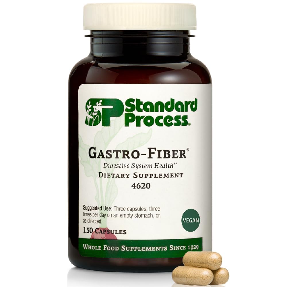 Standard Process Gastro-Fiber flacon ouvert avec capsules