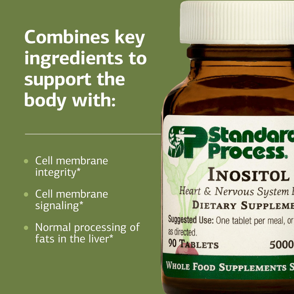Standard Process Inositol comprimés avec cuillère