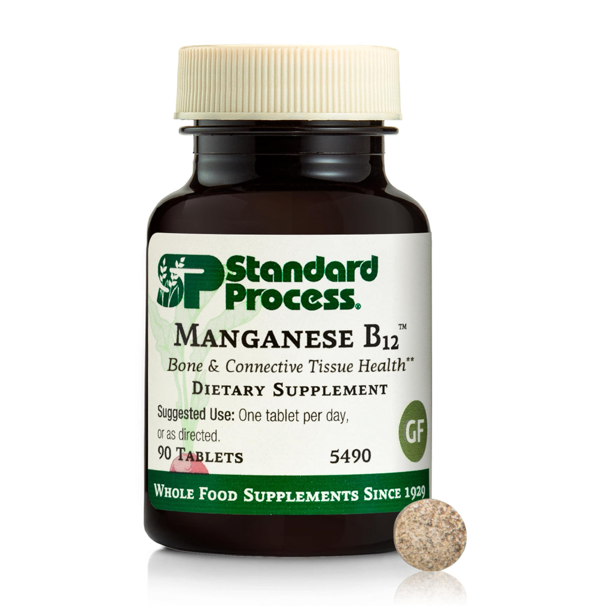 Standard Process Manganèse B12 90 comprimés vue avant de l'emballage