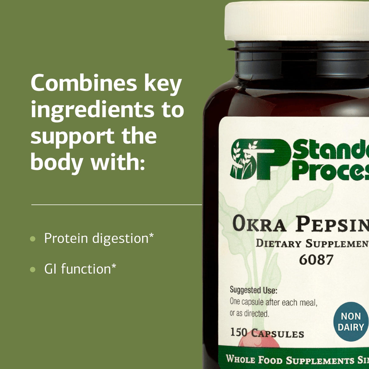 Standard Process Okra Pepsin E3 150 capsules - capsules individuelles