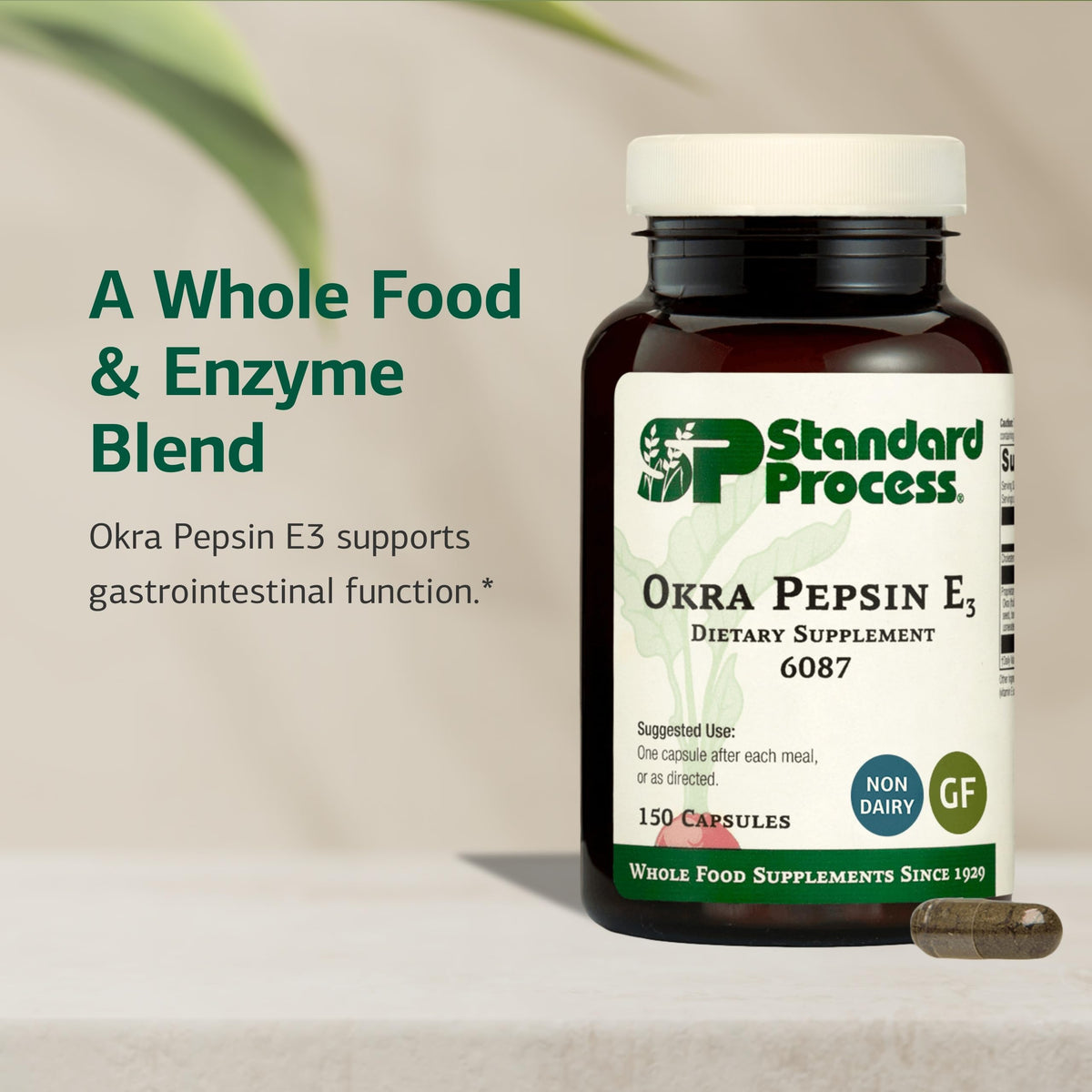 Standard Process Okra Pepsin E3 150 capsules - emballage