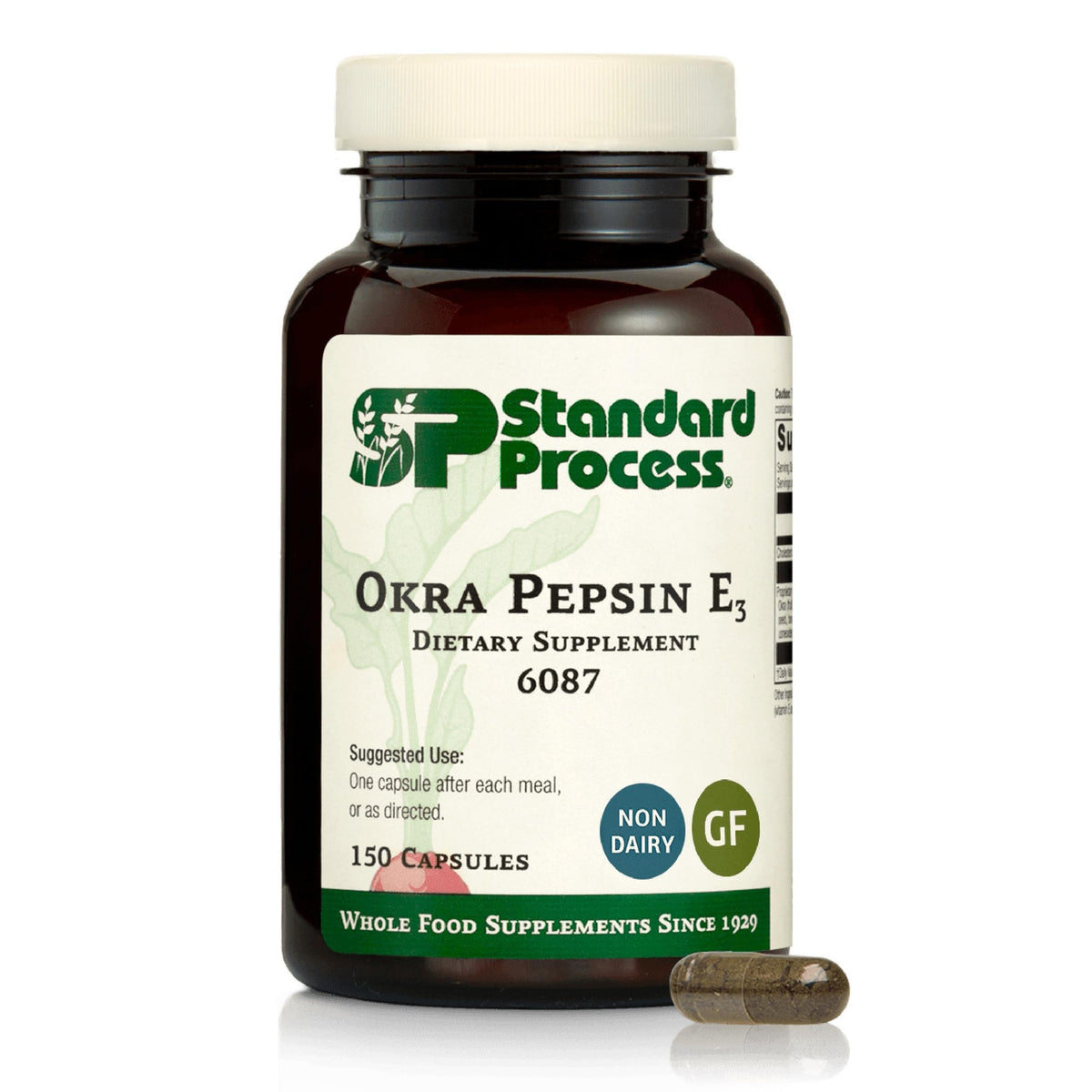 Standard Process Okra Pepsin E3 150 capsules - vue de face