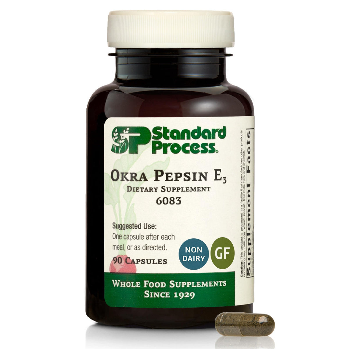 Standard Process Okra Pepsin E3 90 capsules vue de face