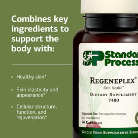 Standard Process Regeneplex 90 Capsules sur un fond blanc