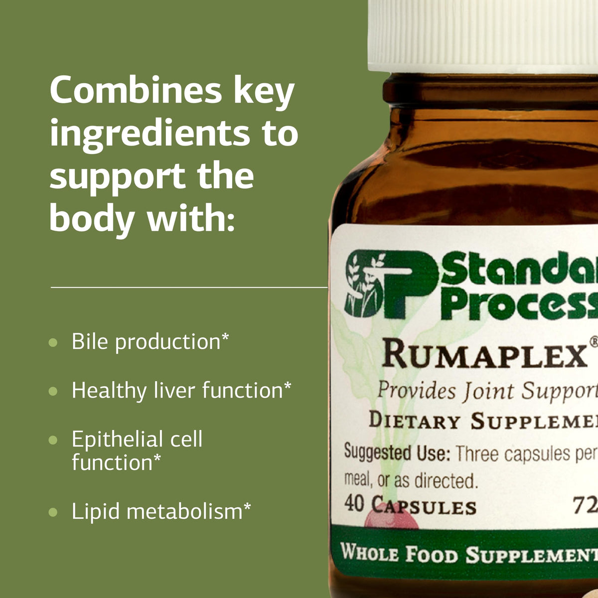 Standard Process Rumaplex 40 capsules vue arrière