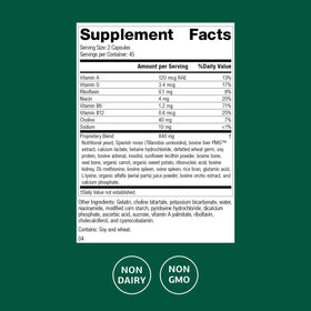 Standard Process Senaplex 90 capsules côté de l'emballage