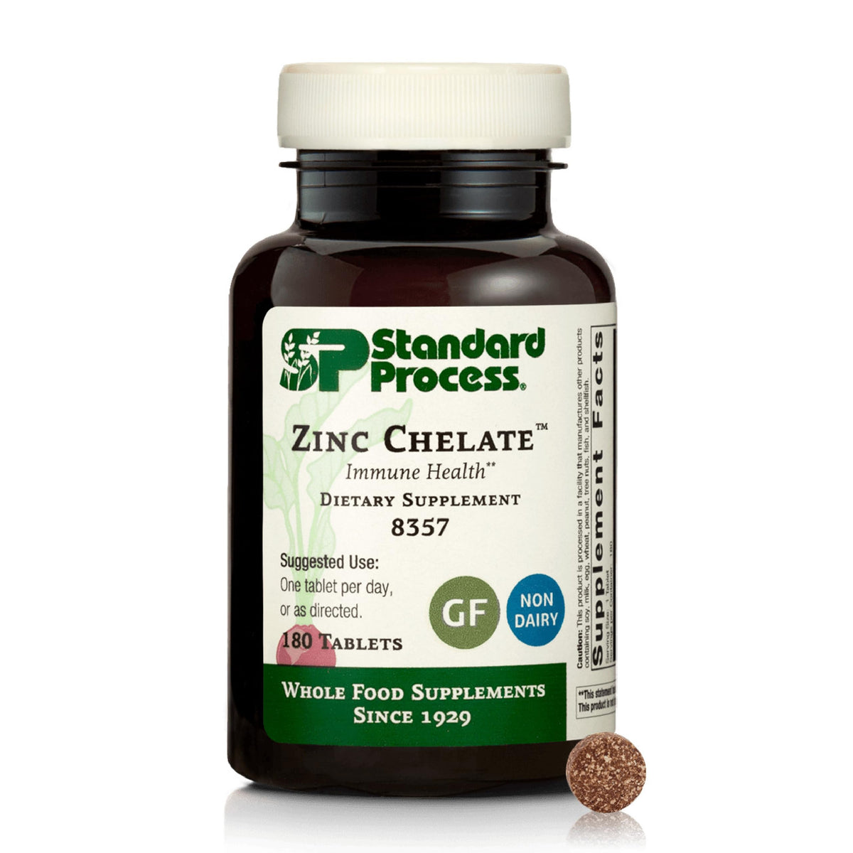 Standard Process Zinc Chelate 180 comprimés vue de face