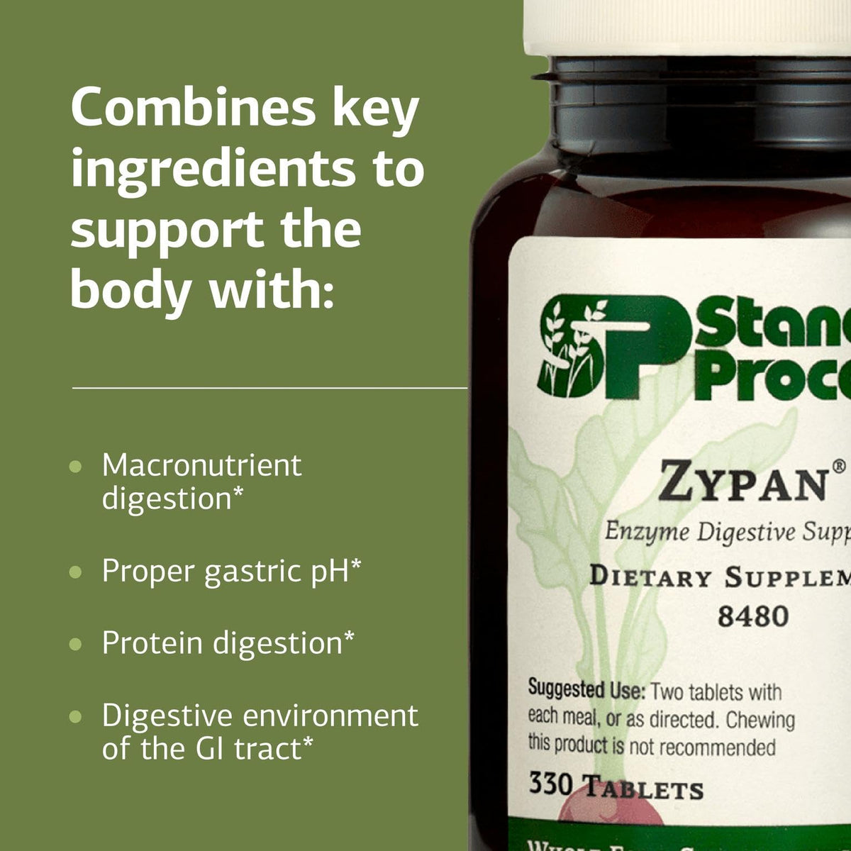Standard Process Zypan comprimés avec un verre d'eau