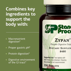 Standard Process Zypan comprimés avec un verre d'eau