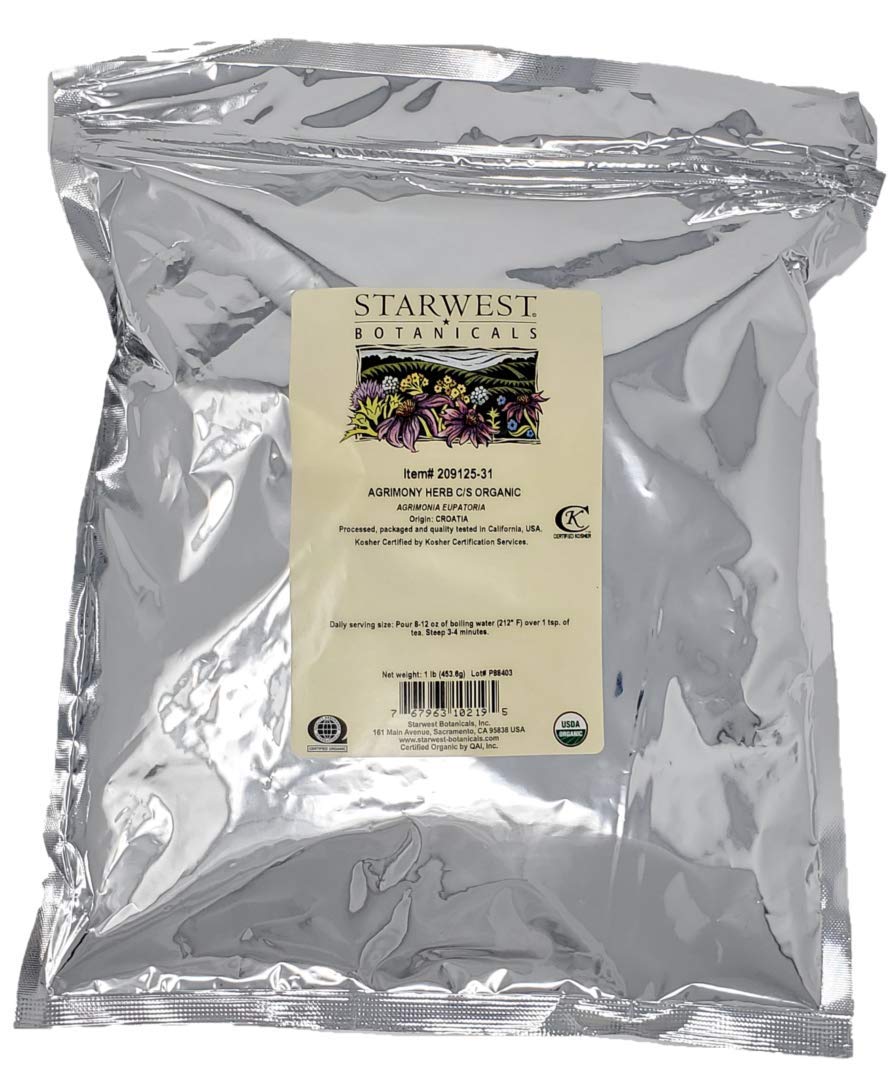 Starwest Botanicals Agrimony Herb C/S Bio 476g, vue avant