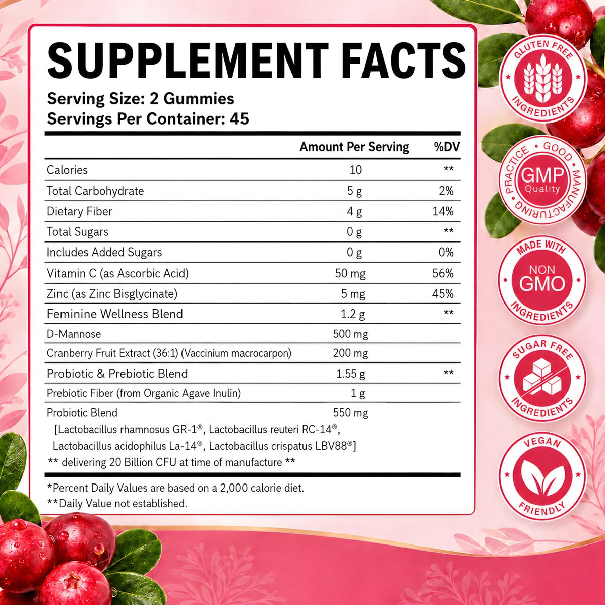 StaySay Gummies Probiotiques sur une table en bois