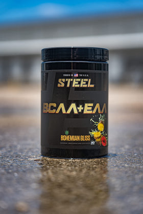 Steel Supplements BCAA EAA en poudre 408g emballage