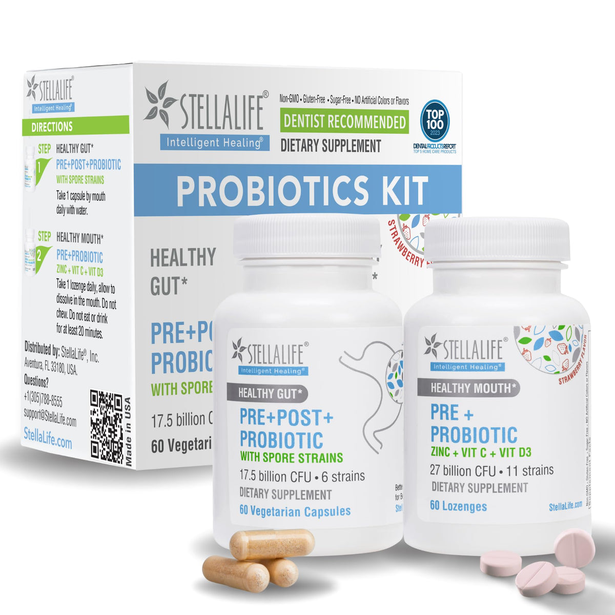 StellaLife Probiotiques Kit Complet 44B+ CFU vue avant
